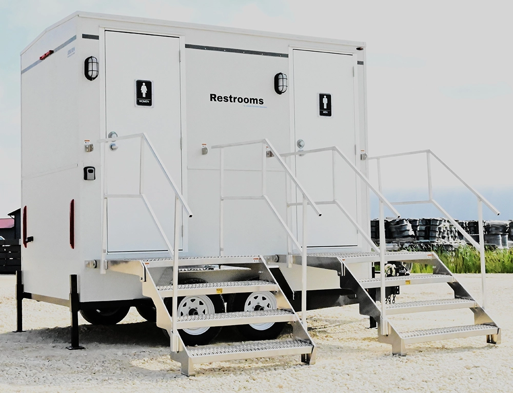 A restroom built by our portable restroom manufacturer.