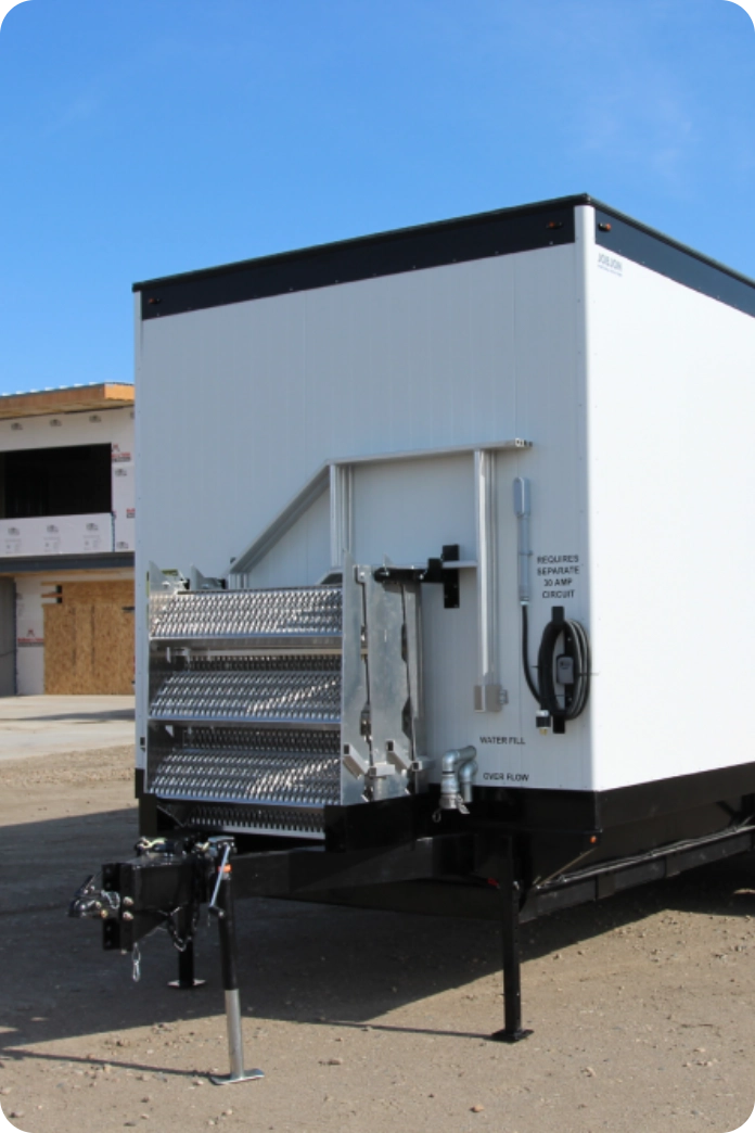 A restroom built by our portable restroom manufacturer.